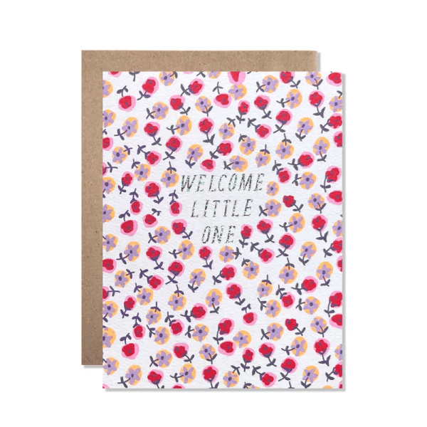 Welcome Little One Scattered Flowers
