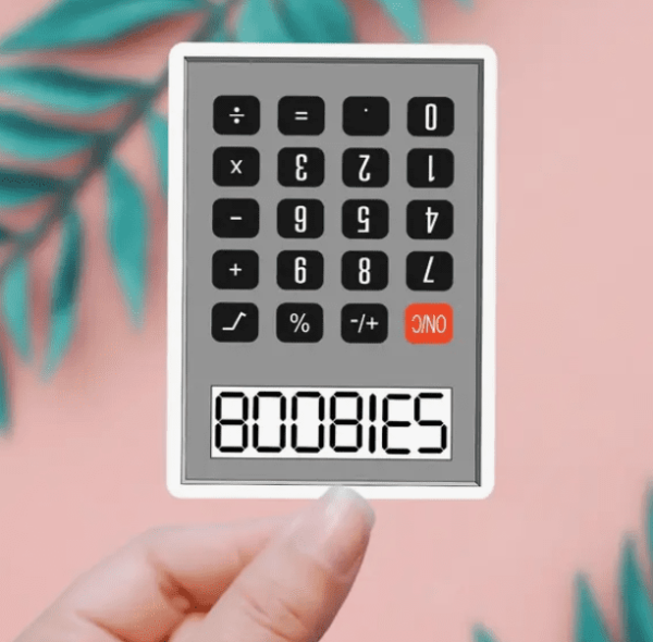 Funny Calculator Sticker Typo Market
