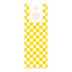Yellow Checker Tissue Paper