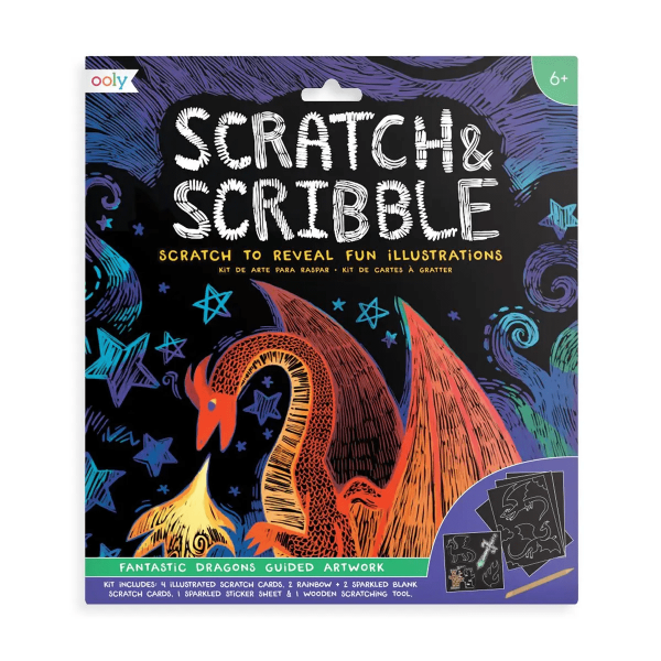 Scratch & Scribble Art, Fantastic Dragons