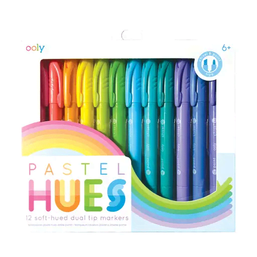 Pastel Hues Markers Typo Market