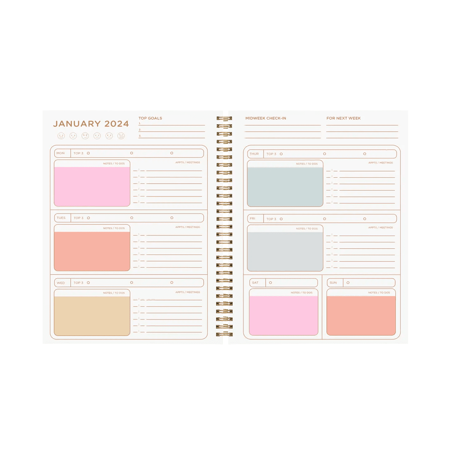 202324 Rainbow Waves Academic Planner Typo Market