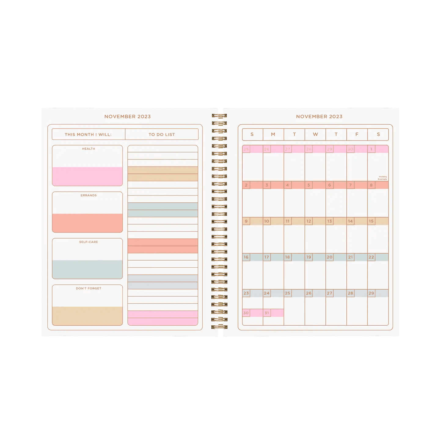 202324 Rainbow Waves Academic Planner Typo Market