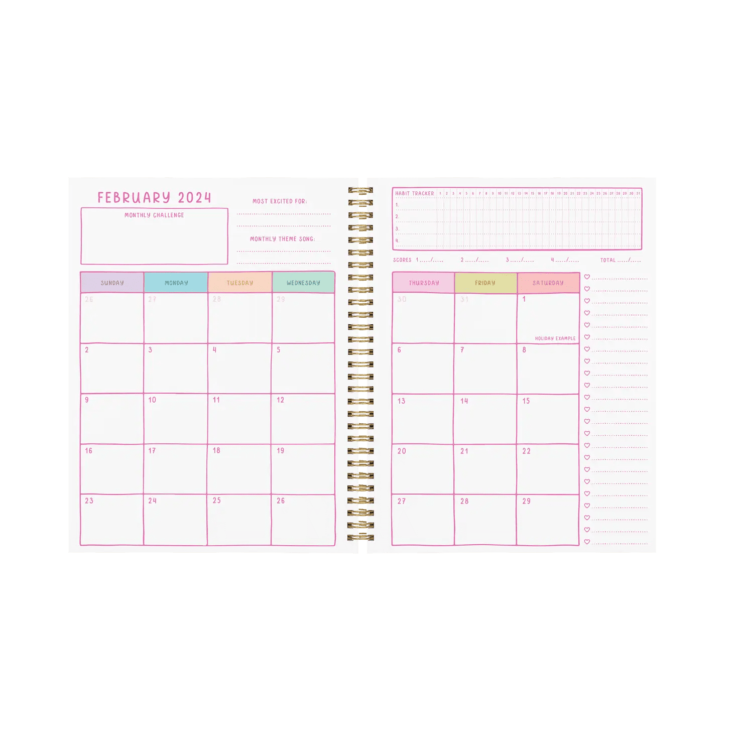 202324 Trippy Vibe Academic Planner Typo Market