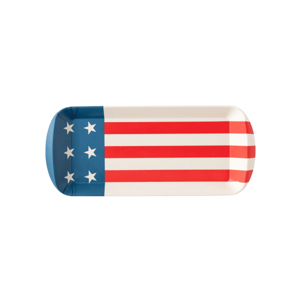 Mini American Flag Bamboo Tray