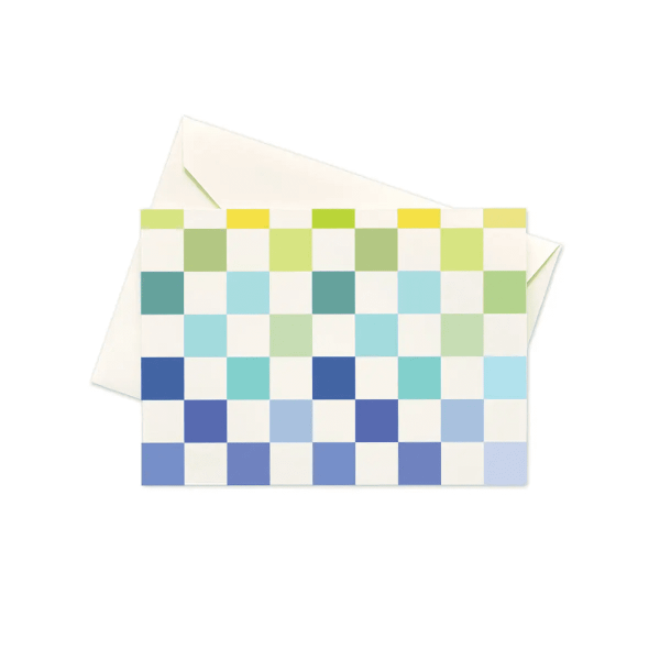 Rainbow Checker Boxed Notecards