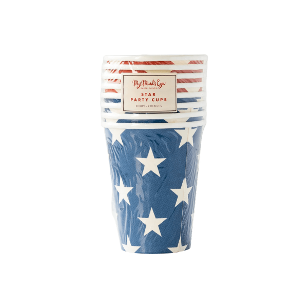 Red & Blue Star Cups