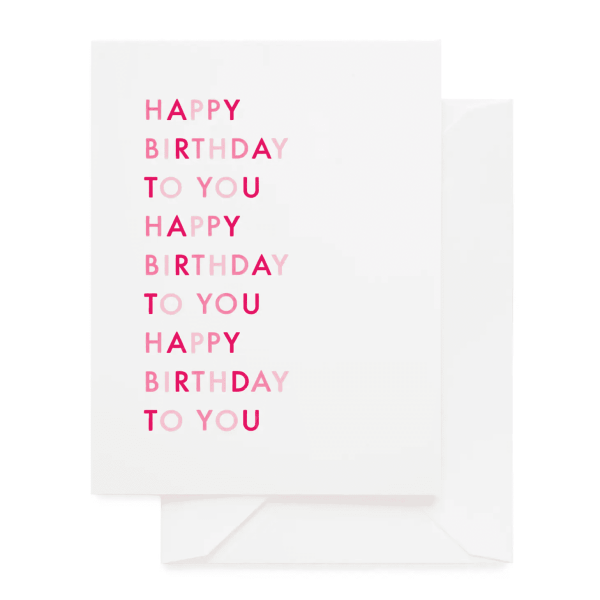 Happy Birthday To You Pink