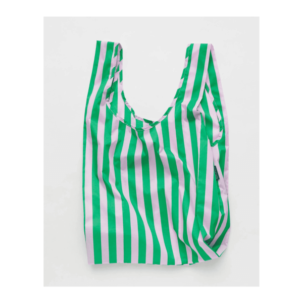 Standard Baggu - Pink/Green Stripe