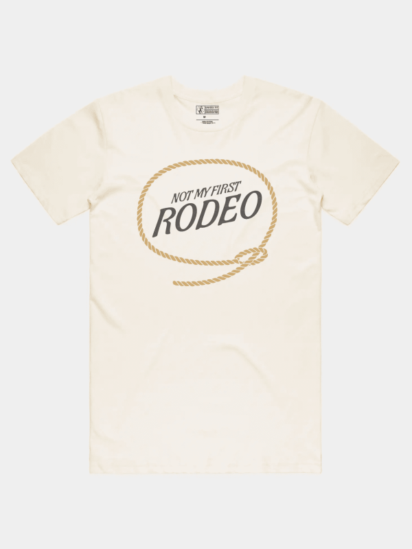 Not My First Rodeo Tee, Cream/XL