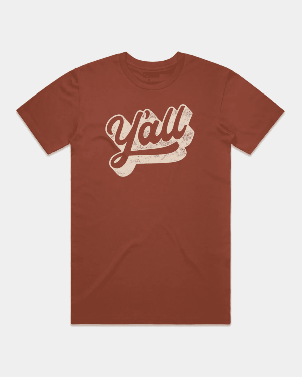 Ya'll Clay Tee, Mushroom/M