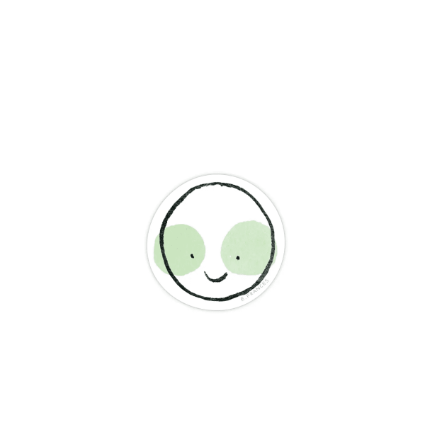Green Cheeks Sticker
