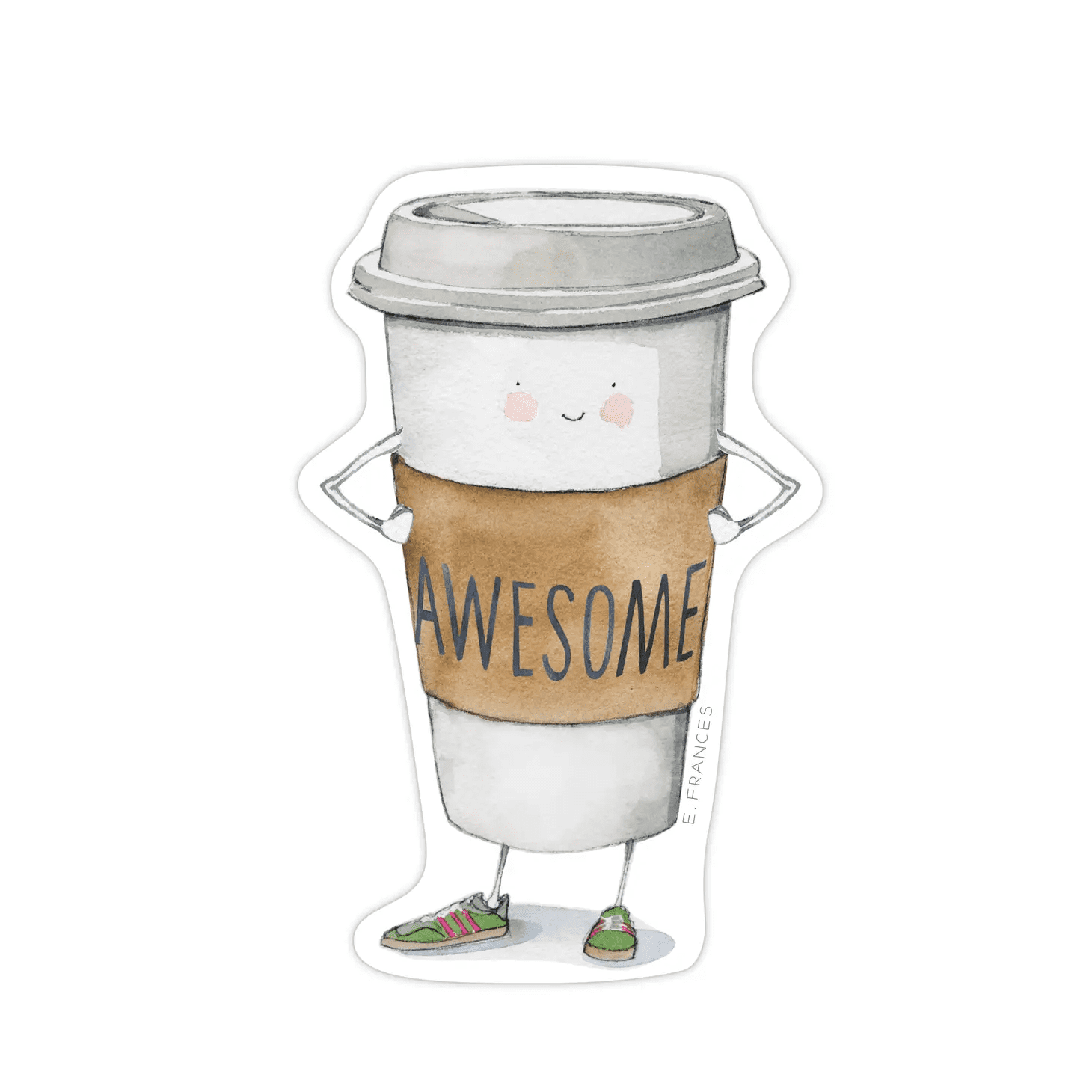 Awesome Coffee Sticker – Typo Market