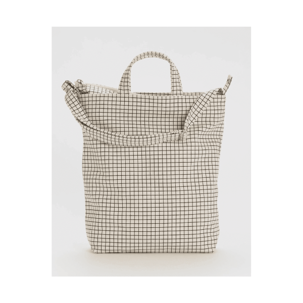 Zip Duck Bag, Natural Grid