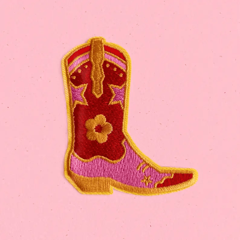 Cowgirl/Cowboy Boot Iron-On Patch – Typo Market
