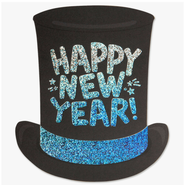 New Year Top Hat Card
