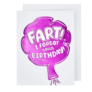 Fart Belated Card