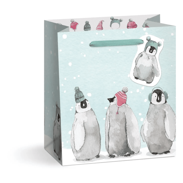 Cozy Penguins Gift Bag, Md
