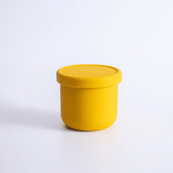 Small Silicone Food Storage Container,  Yellow
