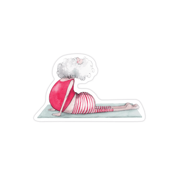 Yoga Santa Sticker