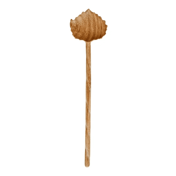 Wooden Salad Server, Flat Leaf