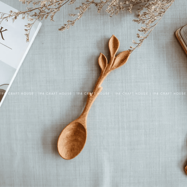 Leaf Handle Wooden Spoon