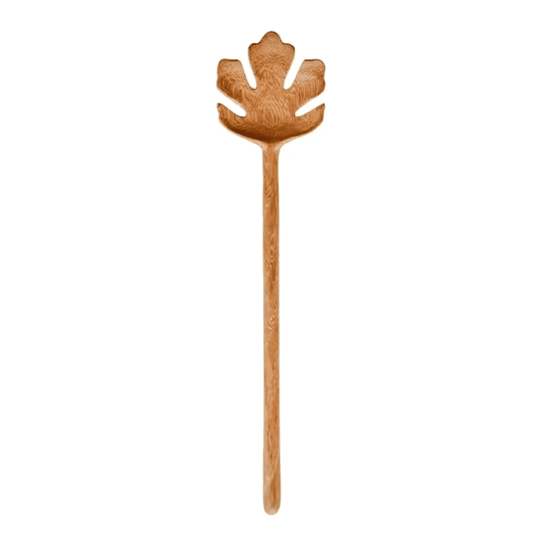 Wooden Salad Server, Maple Leaf
