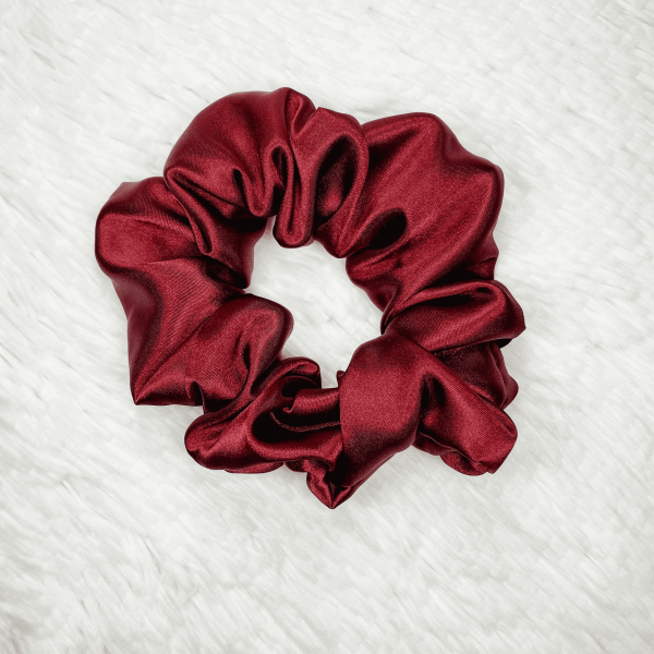 Black Cherry Satin Scrunchie
