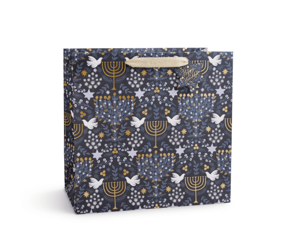 Laurel Menorah Gift Bag, Lg