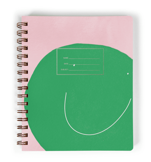 Green Smiley Notebook