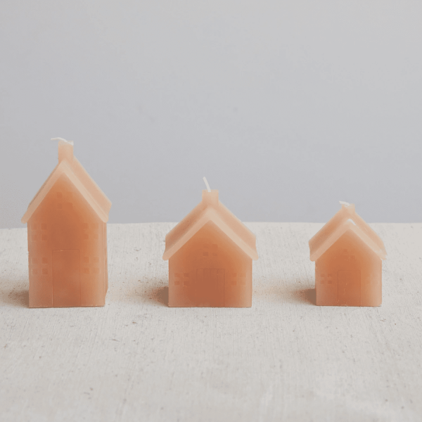 Apricot House Candle, Unscented 5"H