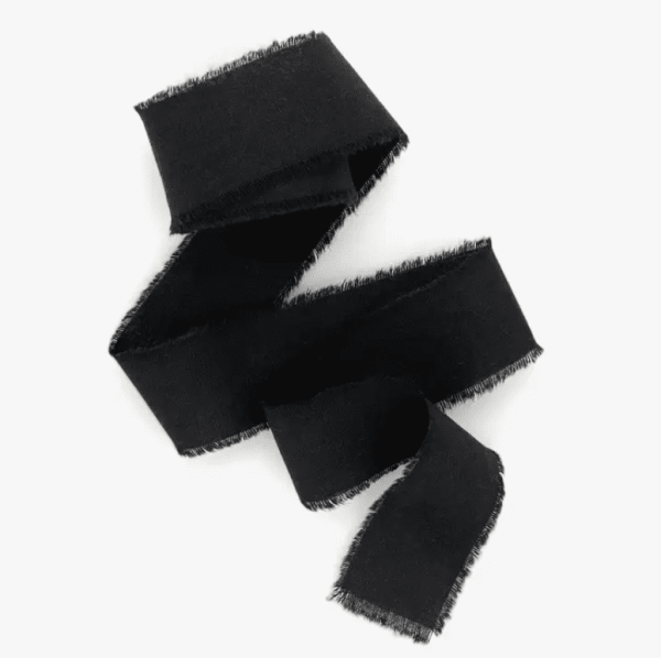 Black Cotton Ribbon, 5 yds