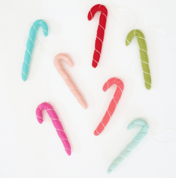 Candy Cane Ornament Set