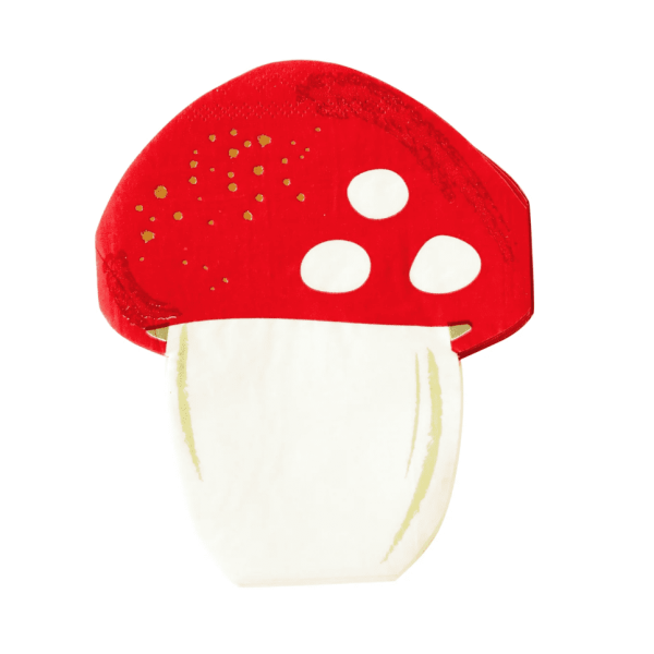 Botanical Christmas Mushroom Napkin