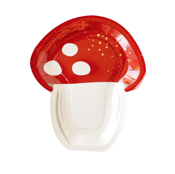 Botanical Christmas Mushroom Plate