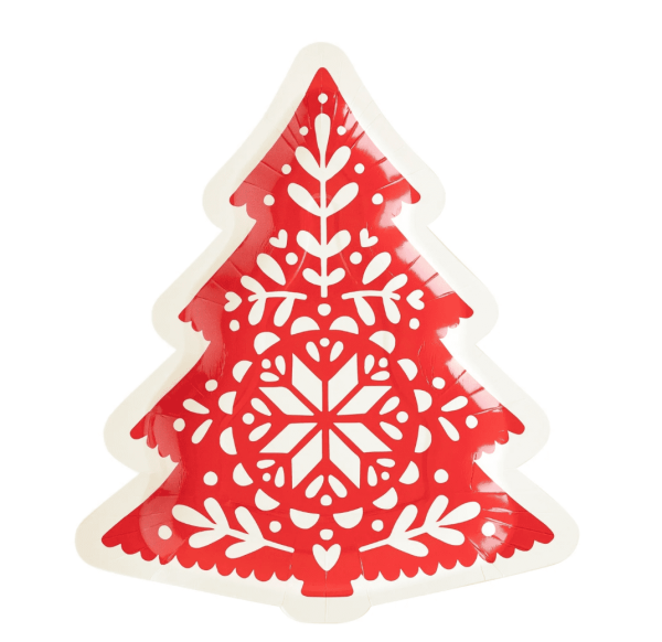 Nordic Christmas Tree Shaped Plate