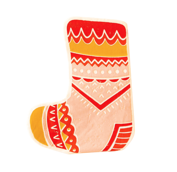 Retro Christmas Sock Napkins