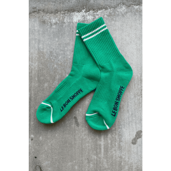 Boyfriend Socks, Kelly Green