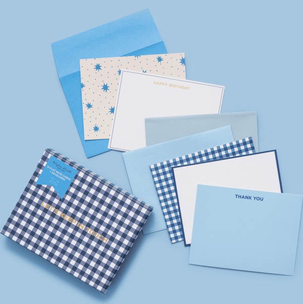 Gingham + Stars Boxed Notecards