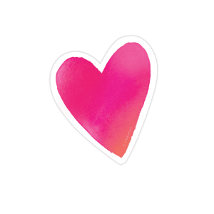 23 Pink Heart Transparent Stickers