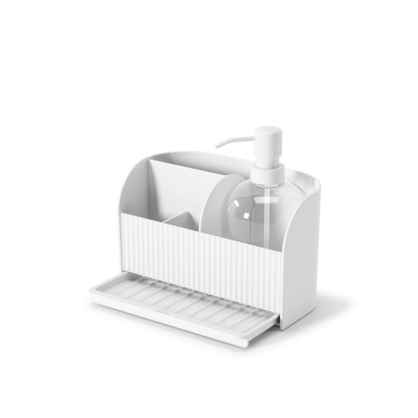 Sling Sink Caddy w/ Pump, White