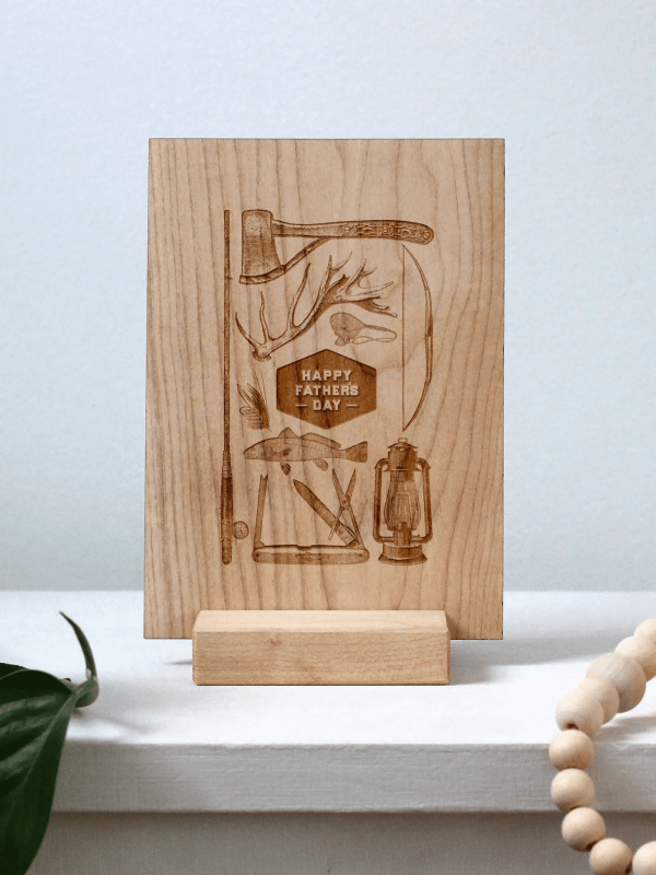 Father's Day Outdoorsman Card & Stand