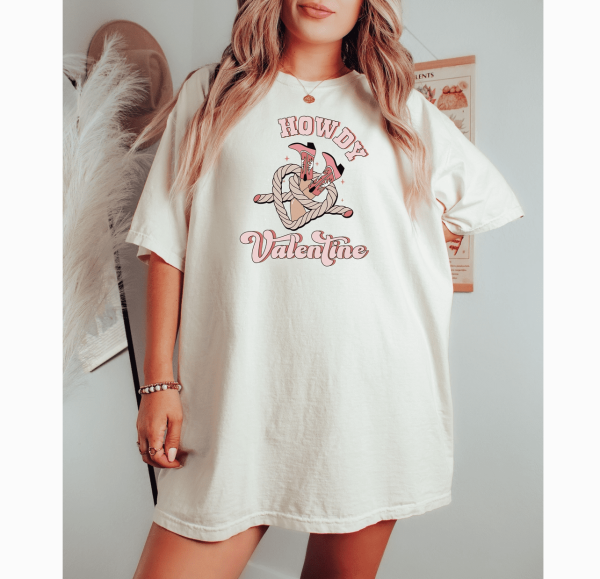 Howdy Valentine Lasso T-Shirt, White/XL