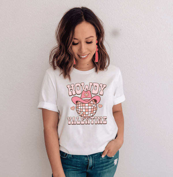 Howdy Valentine Disco Ball, White/XL