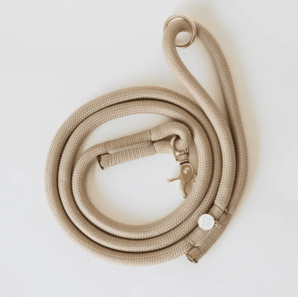 Tan Braided Rope Leash