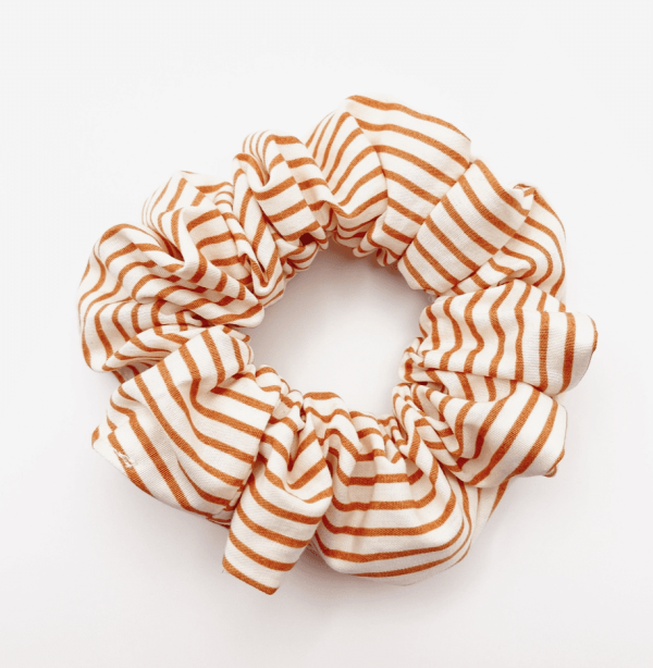 Copper Striped Scrunchie