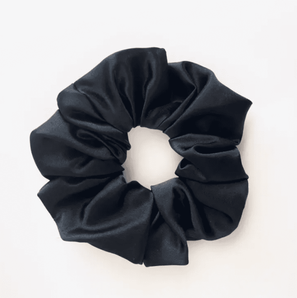 Black Satin Scrunchie