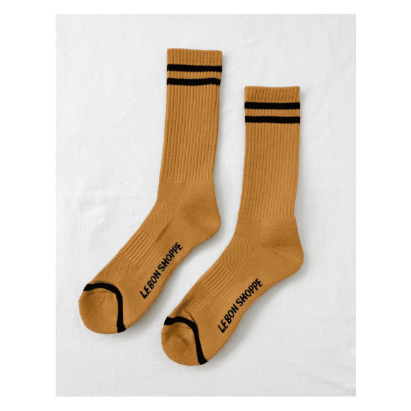 Extended Boyfriend Socks, Biscotti