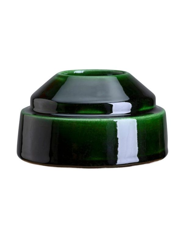 The Hoff Glazed Emerald Green Candleholder