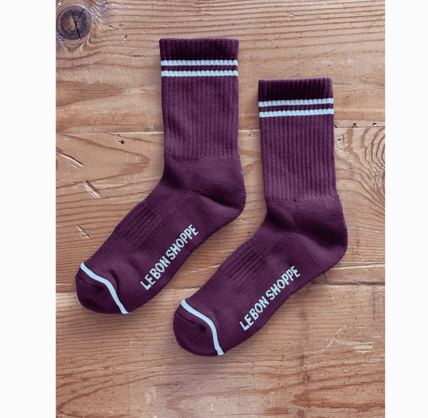 Boyfriend Socks, Maroon